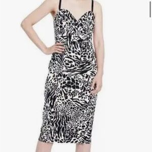 Target Black and White Animal Print Midi Dress